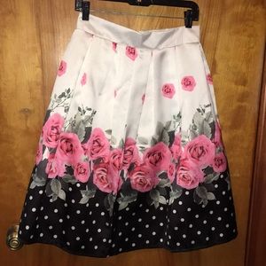 Flare midi skirt